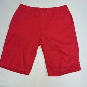 Columbia Womens Chino Shorts Size 6 Coral Casual Walking Hiking Cotton
